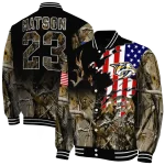 custom nashville predators patriot deer camouflage varsity jacket best selling