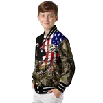 custom nashville predators patriot deer camouflage varsity jacket best selling