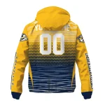 custom nashville predators pattern layers gold windbreaker jacket best selling