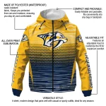 custom nashville predators pattern layers gold windbreaker jacket best selling