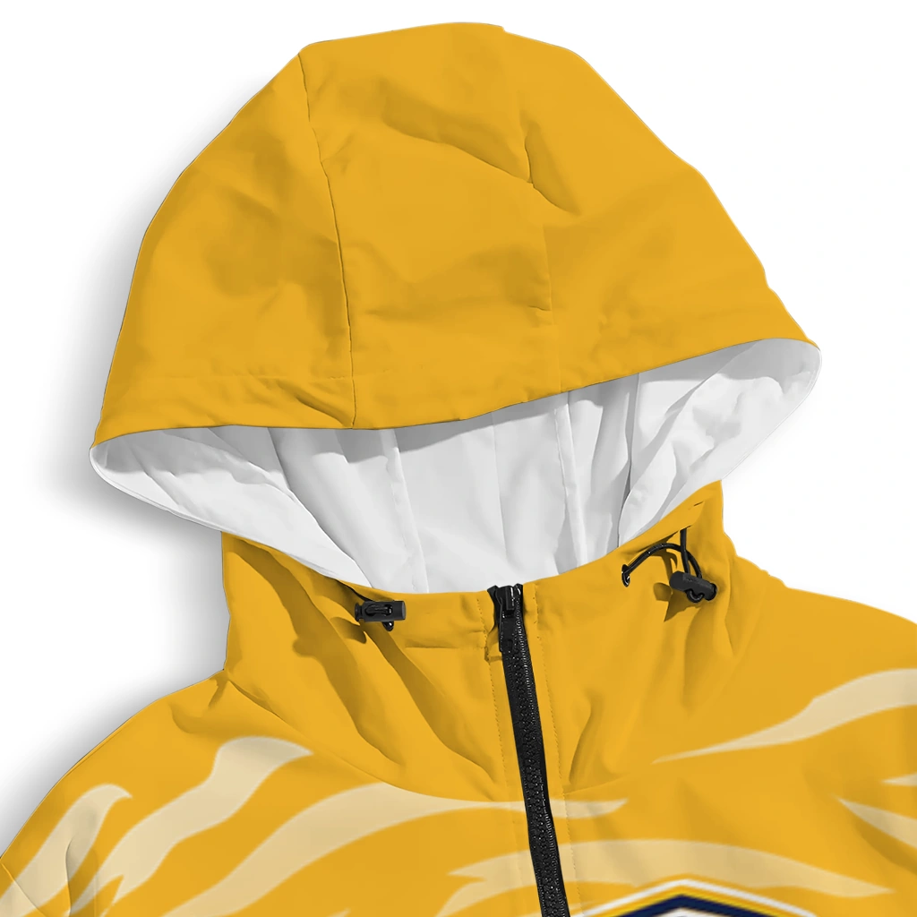 custom nashville predators pattern layers gold windbreaker jacket premium grade custom nashville predators pattern layers gold windbreaker jacket premium grade