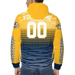 custom nashville predators pattern layers gold windbreaker jacket best selling