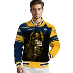 custom nashville predators reaper hands gold black varsity jacket best selling