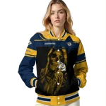 custom nashville predators reaper hands gold black varsity jacket best selling