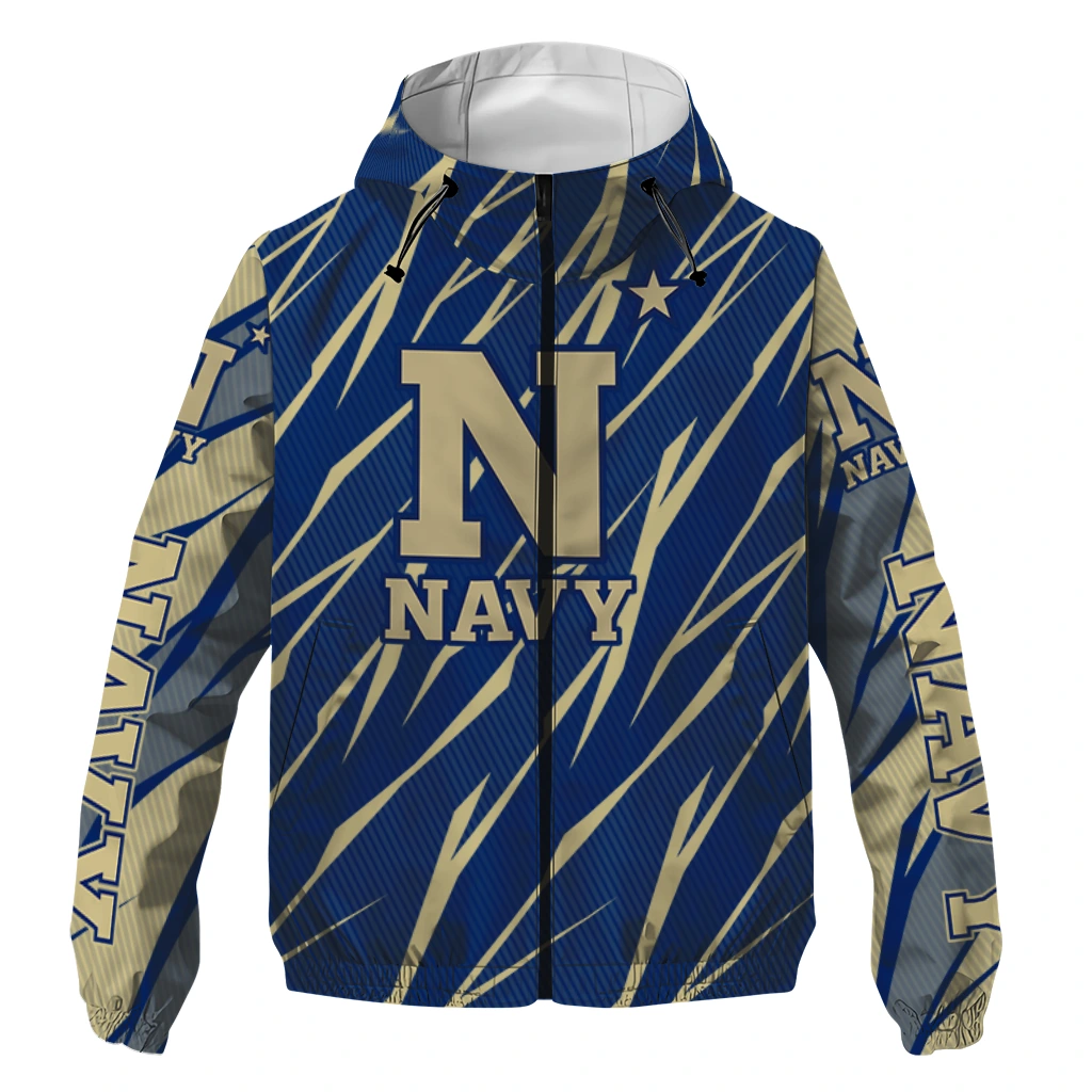 custom navy midshipmen abstract streaks blue windbreaker jacket best selling custom navy midshipmen abstract streaks blue windbreaker jacket best selling