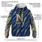 custom navy midshipmen abstract streaks blue windbreaker jacket best selling