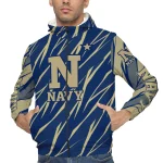 custom navy midshipmen abstract streaks blue windbreaker jacket best selling