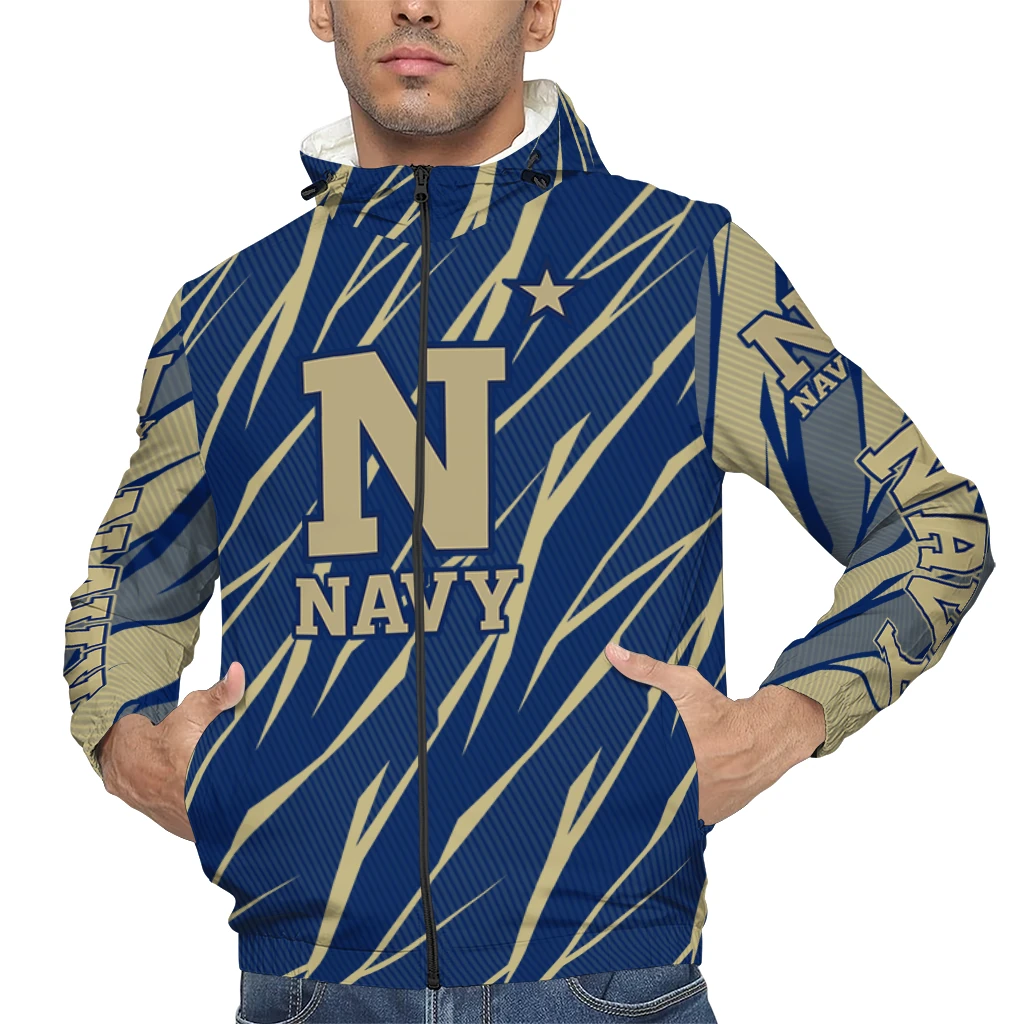 custom navy midshipmen abstract streaks blue windbreaker jacket top rated custom navy midshipmen abstract streaks blue windbreaker jacket top rated