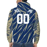 custom navy midshipmen abstract streaks blue windbreaker jacket best selling