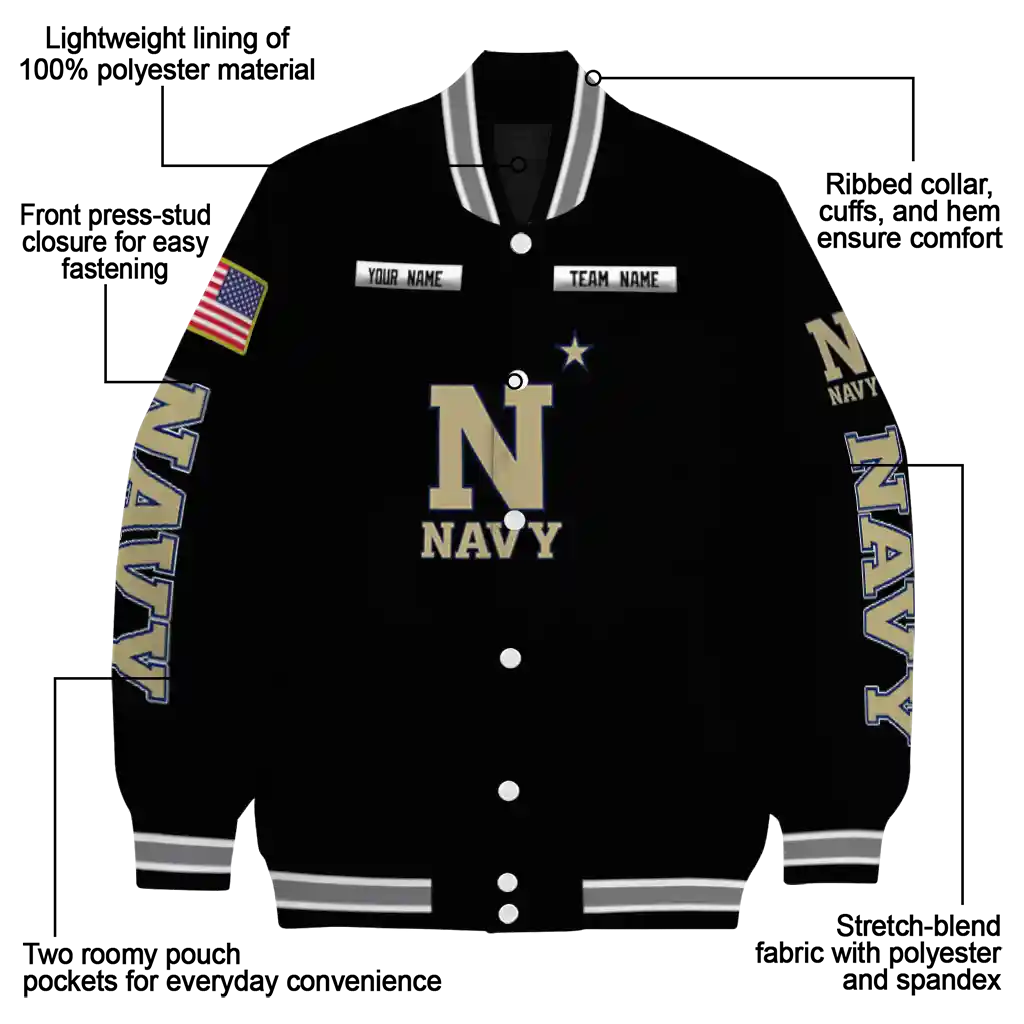 custom navy midshipmen american flag skull black varsity jacket new arrival custom navy midshipmen american flag skull black varsity jacket new arrival