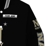 custom navy midshipmen american flag skull black varsity jacket best selling