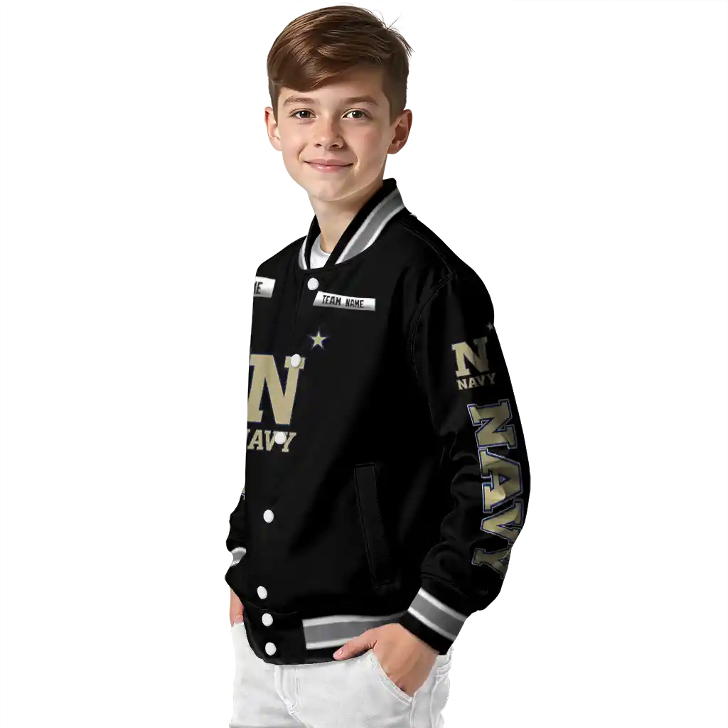 custom navy midshipmen american flag skull black varsity jacket trendy custom navy midshipmen american flag skull black varsity jacket trendy