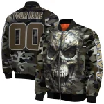 custom navy midshipmen camouflage skull camouflage bomber jacket best selling