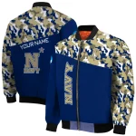 custom navy midshipmen camouflage splash blue bomber jacket best selling