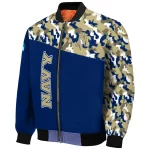 custom navy midshipmen camouflage splash blue bomber jacket best selling