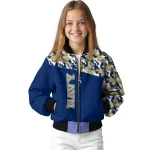 custom navy midshipmen camouflage splash blue bomber jacket best selling