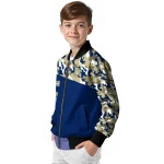 custom navy midshipmen camouflage splash blue bomber jacket best selling