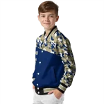 custom navy midshipmen camouflage splash blue varsity jacket best selling