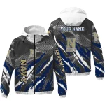 custom navy midshipmen claw mesh blue gray windbreaker jacket best selling