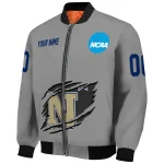 custom navy midshipmen feral slash grey bomber jacket best selling