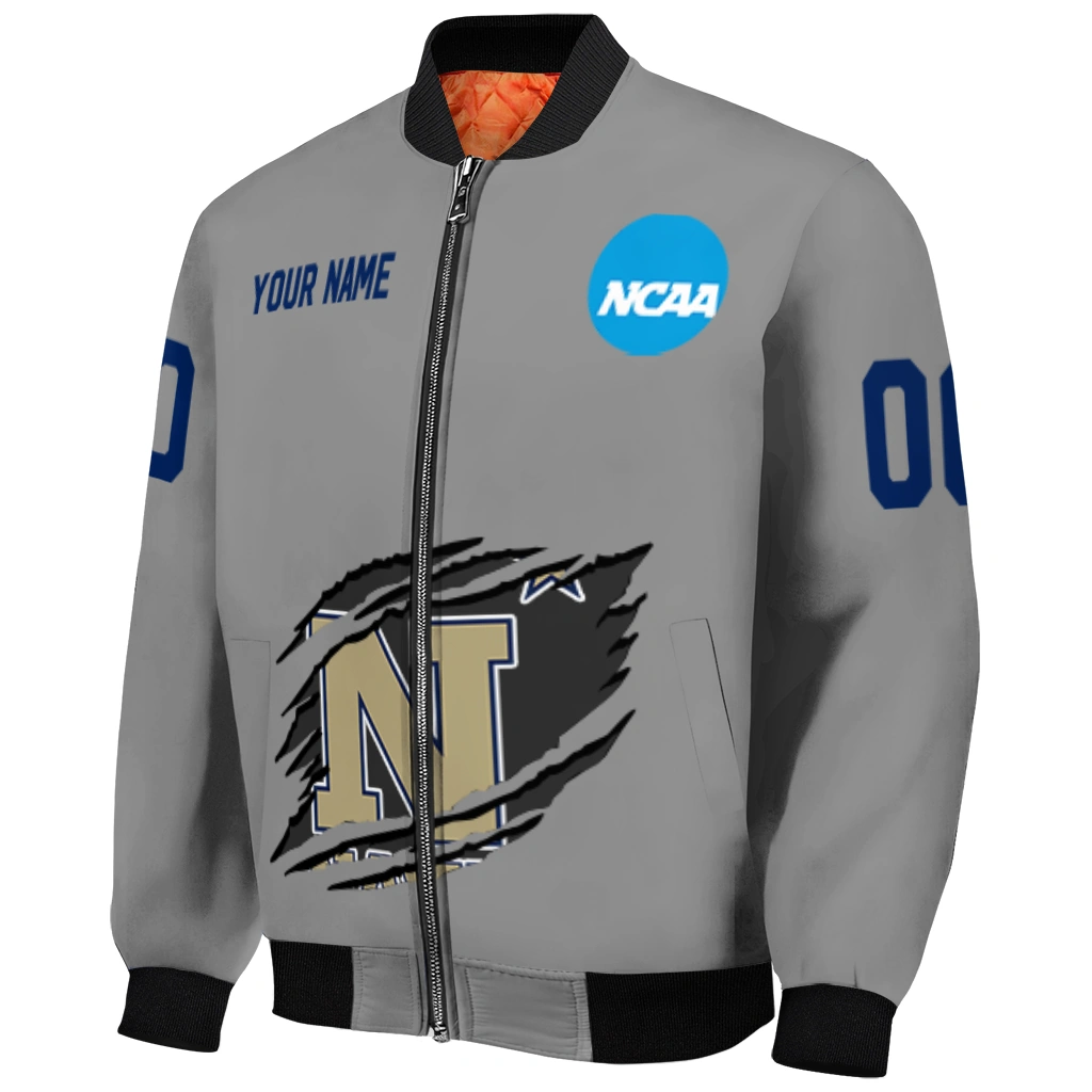 custom navy midshipmen feral slash grey bomber jacket fashion forward custom navy midshipmen feral slash grey bomber jacket fashion forward