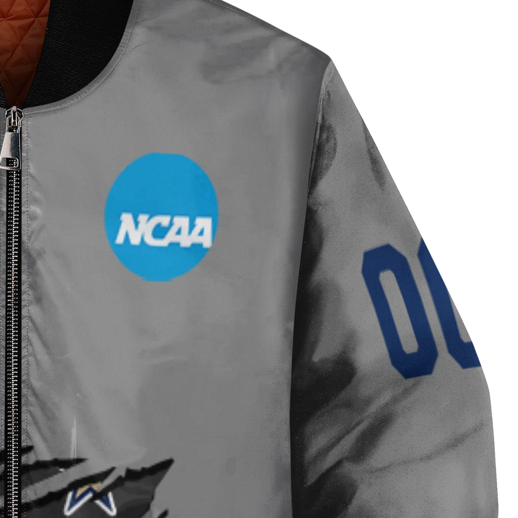 custom navy midshipmen feral slash grey bomber jacket premium grade custom navy midshipmen feral slash grey bomber jacket premium grade