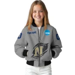 custom navy midshipmen feral slash grey bomber jacket best selling