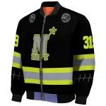 custom navy midshipmen heartbeat accent black green bomber jacket best selling