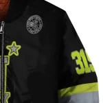 custom navy midshipmen heartbeat accent black green bomber jacket best selling