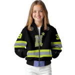 custom navy midshipmen heartbeat accent black green bomber jacket best selling