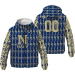 custom navy midshipmen lightning strike grid blue windbreaker jacket best selling