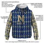 custom navy midshipmen lightning strike grid blue windbreaker jacket best selling