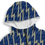 custom navy midshipmen lightning strike grid blue windbreaker jacket best selling