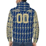 custom navy midshipmen lightning strike grid blue windbreaker jacket best selling