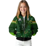 custom navy midshipmen shamrock vortex green bomber jacket best selling