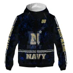 custom navy midshipmen shards cluster blue windbreaker jacket best selling