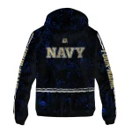 custom navy midshipmen shards cluster blue windbreaker jacket best selling