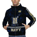 custom navy midshipmen shards cluster blue windbreaker jacket best selling
