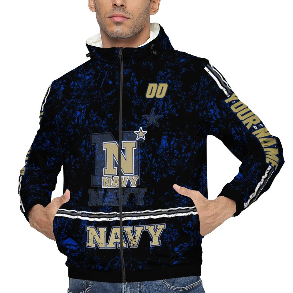 custom navy midshipmen shards cluster blue windbreaker jacket top rated custom navy midshipmen shards cluster blue windbreaker jacket top rated