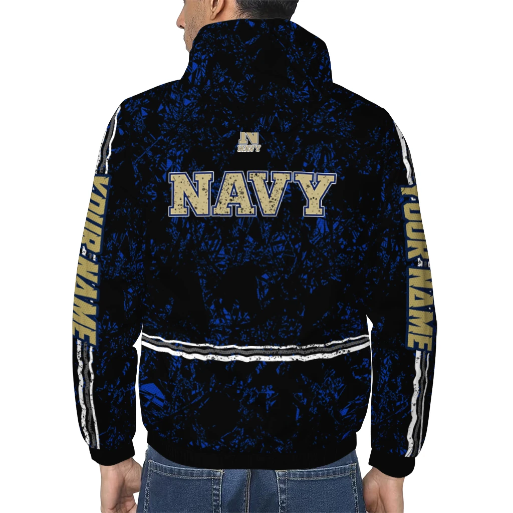 custom navy midshipmen shards cluster blue windbreaker jacket trendy custom navy midshipmen shards cluster blue windbreaker jacket trendy