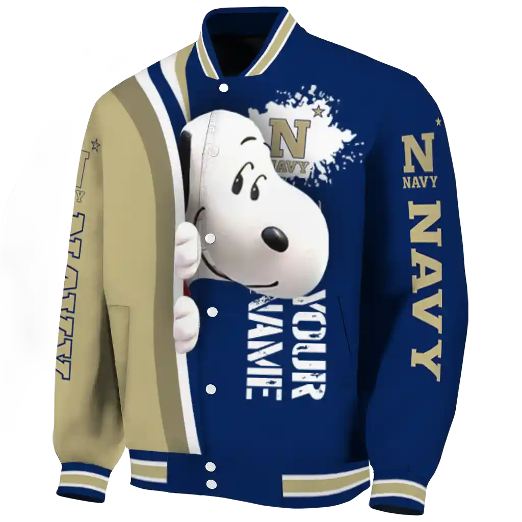 custom navy midshipmen snoopy head blue varsity jacket best selling custom navy midshipmen snoopy head blue varsity jacket best selling