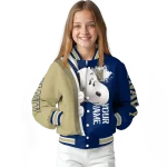 custom navy midshipmen snoopy head blue varsity jacket best selling