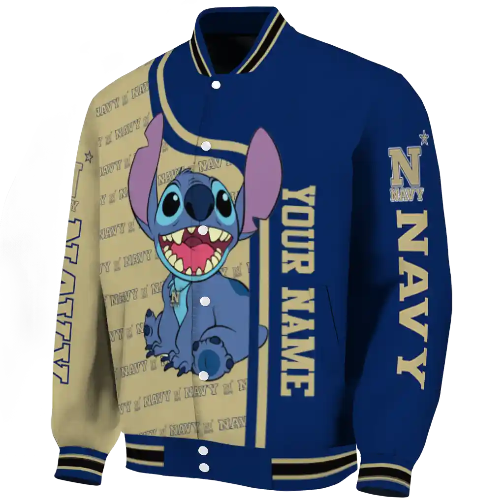 custom navy midshipmen stitch laughing blue varsity jacket best selling custom navy midshipmen stitch laughing blue varsity jacket best selling