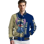 custom navy midshipmen stitch laughing blue varsity jacket best selling