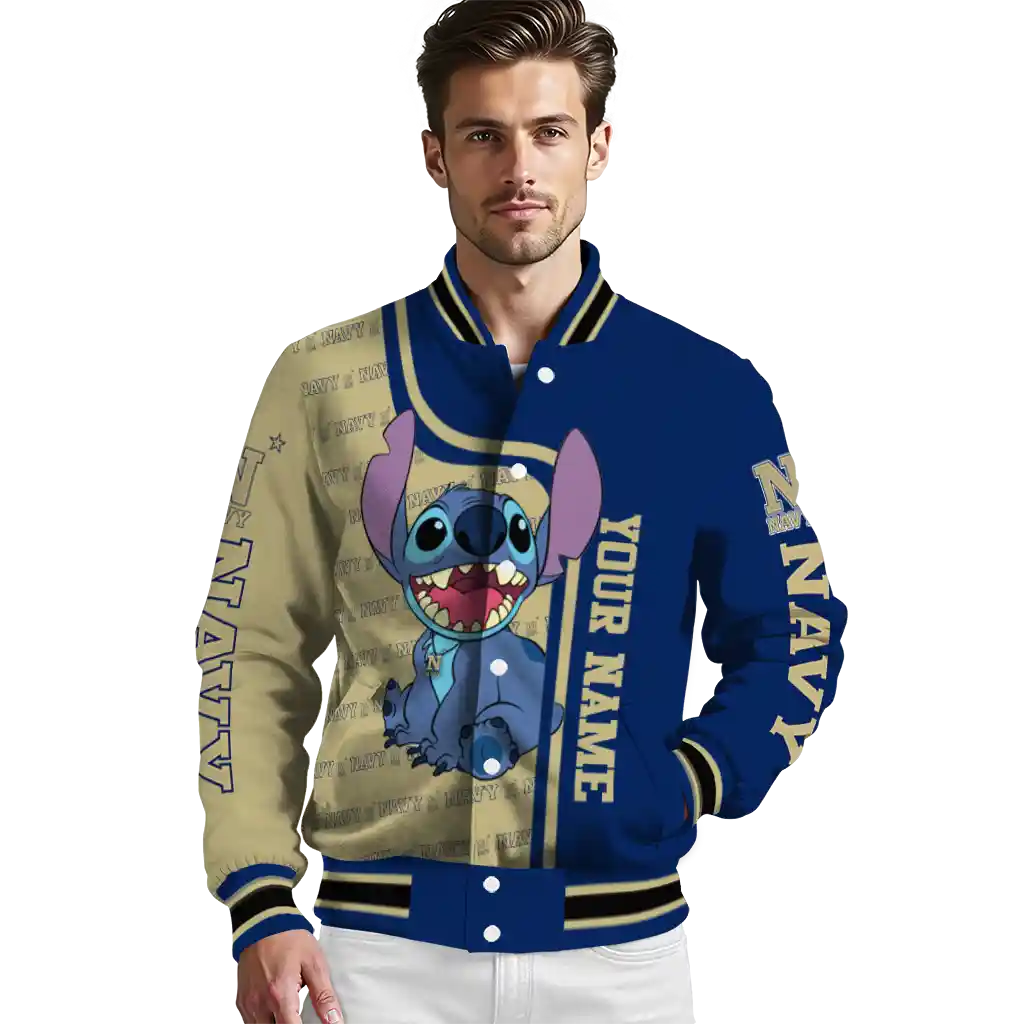 custom navy midshipmen stitch laughing blue varsity jacket high quality custom navy midshipmen stitch laughing blue varsity jacket high quality