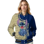 custom navy midshipmen stitch laughing blue varsity jacket best selling