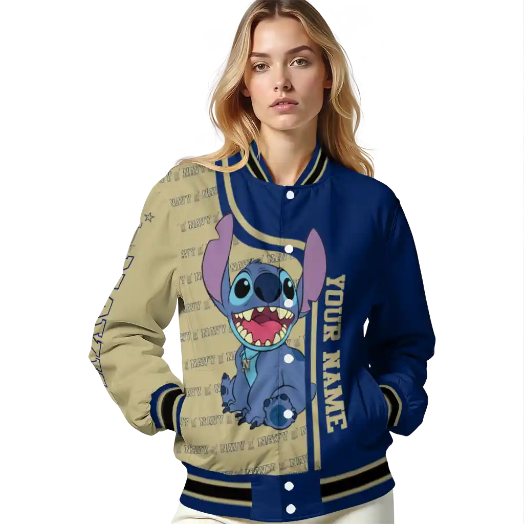 custom navy midshipmen stitch laughing blue varsity jacket latest model custom navy midshipmen stitch laughing blue varsity jacket latest model