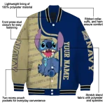 custom navy midshipmen stitch laughing blue varsity jacket best selling