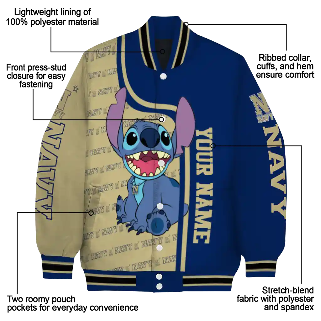 custom navy midshipmen stitch laughing blue varsity jacket new arrival custom navy midshipmen stitch laughing blue varsity jacket new arrival