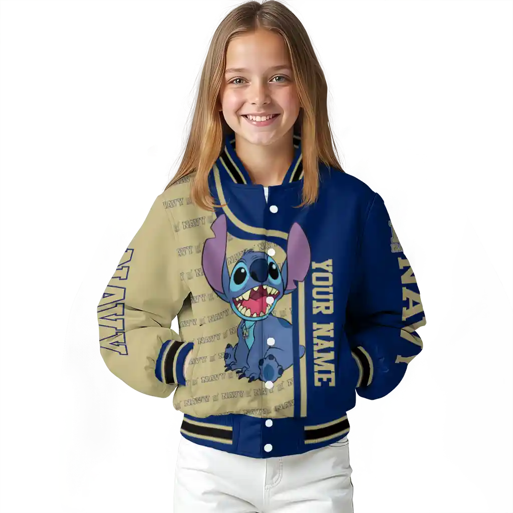 custom navy midshipmen stitch laughing blue varsity jacket top rated custom navy midshipmen stitch laughing blue varsity jacket top rated